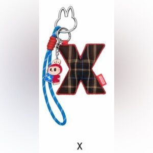 Pop Mart Pin for Love  Plaid X Keychain